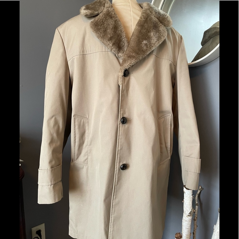 Vintage Haggar Trench Overcoat Size 38 Medium
